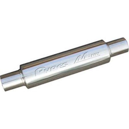 PYPES PERFORMANCE EXHAUST Pypes Performance Exhaust PYPMVR200S M-80 Series 2.5 in. Round Stainless Steel Case Muffler PYPMVR200S